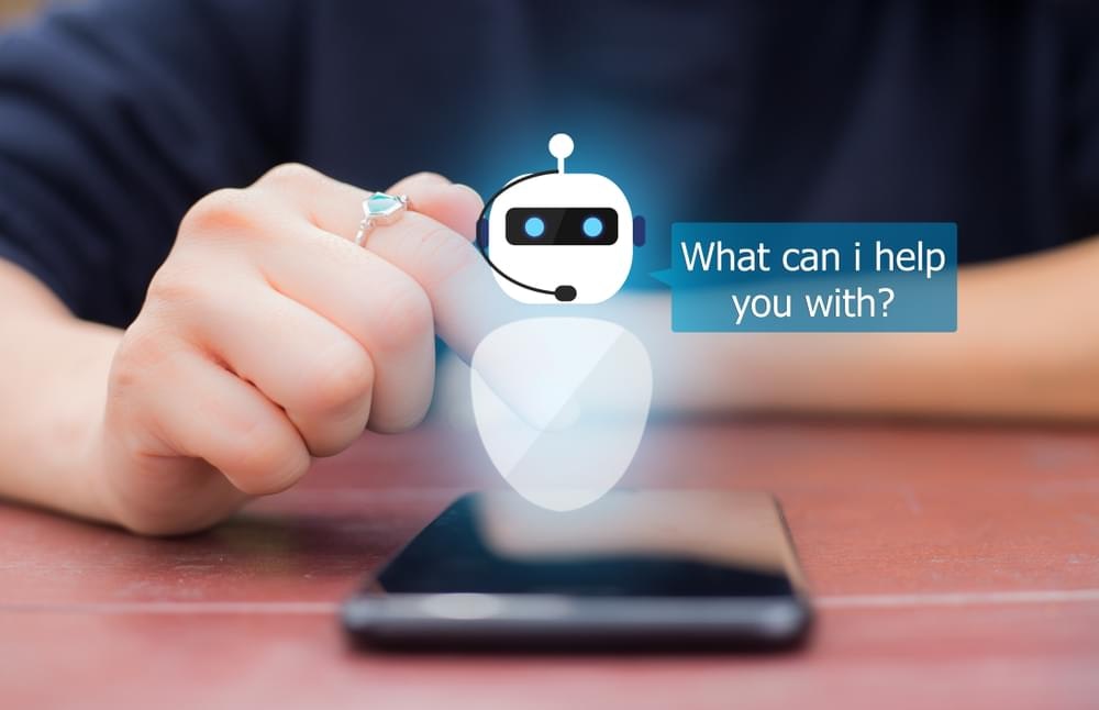 graphic of robot asking what can they help with